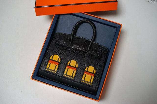 Hermes手提包 愛馬仕2021年Birkin鉑金包特別限量款屋子之『黑夜』版 全手工工藝  tdh2030
