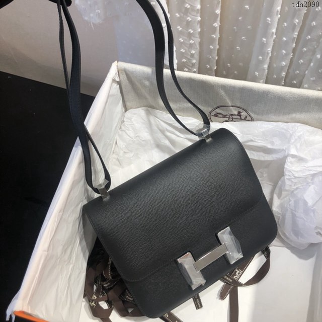 Hermes空姐包 愛馬仕Constance方胖子半手工 Epsom掌紋小牛進口皮 Hermes單肩斜挎包  tdh2090