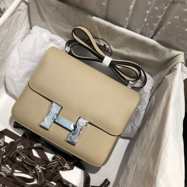 Hermes空姐包 愛馬仕Constance方胖子半手工 Epsom掌紋小牛進口皮 Hermes單肩斜挎包  tdh2091