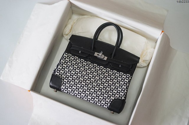 Hermes女包 愛馬仕新款拼接鉑金 Hermes內縫Birkin手提包  tdh2233