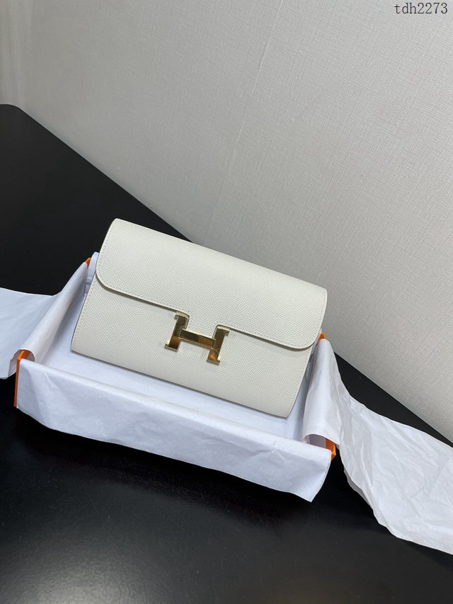 Hermes女士小挎包 愛馬仕Constance康康to go斜挎包 奶昔白金扣  tdh2273