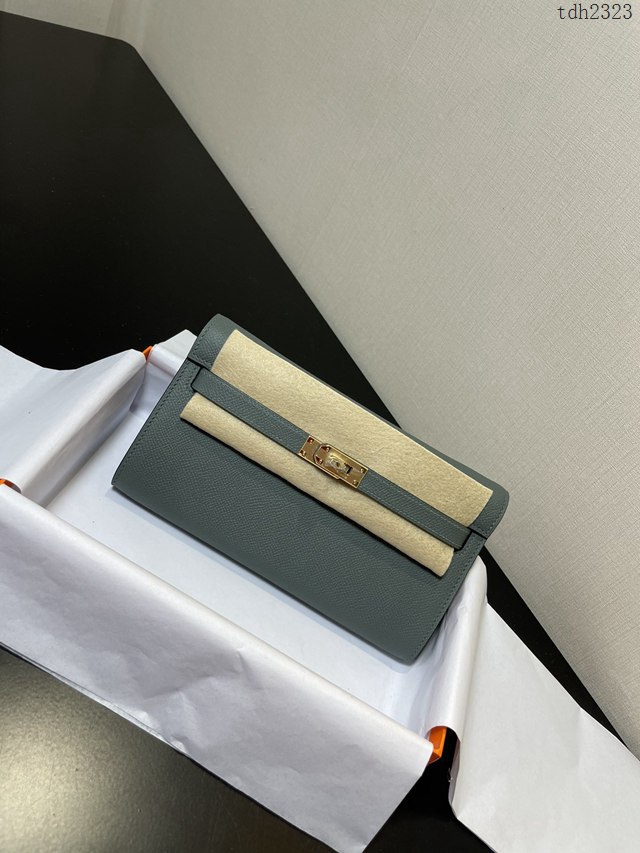 Hermes女包 愛馬仕Kelly woc小挎包 杏仁綠epsom皮凱麗斜挎包  tdh2323