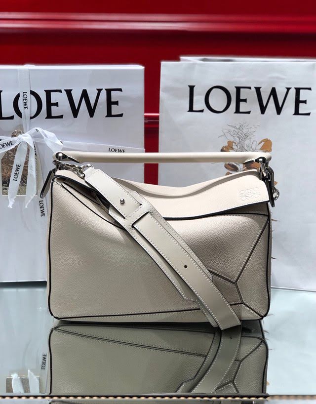 LOEWE經典爆款包包 羅意威中號Puzzle幾何拼接手提斜挎包 10171  tcl1146