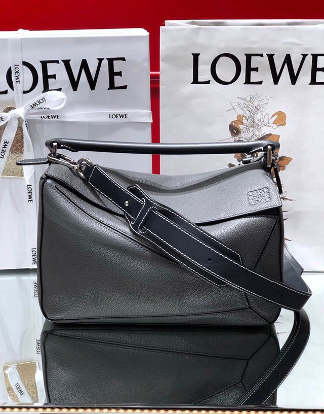 LOEWE經典爆款包包 羅意威中號Puzzle幾何拼接手提斜挎包 10171  tcl1148