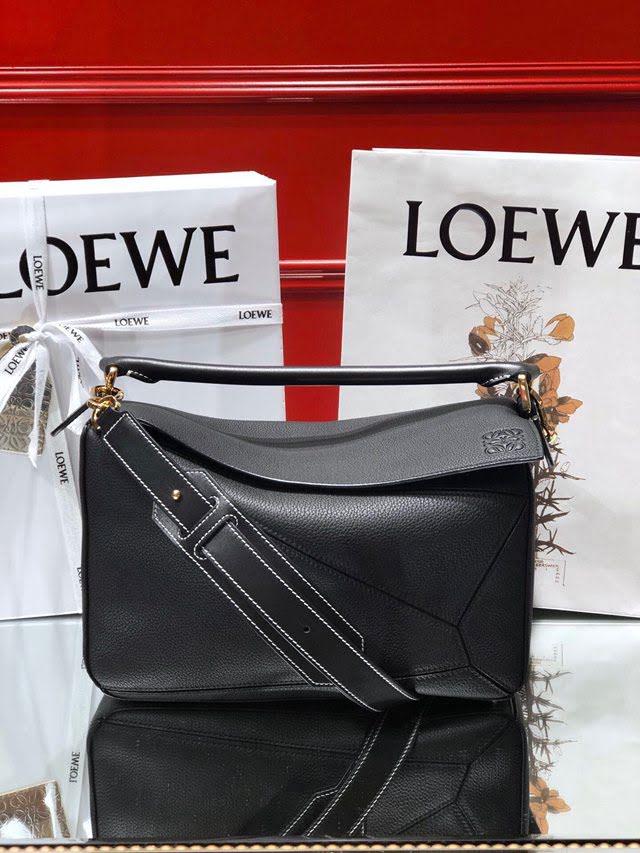 LOEWE經典爆款包包 羅意威中號Puzzle幾何拼接手提斜挎包 10171  tcl1152