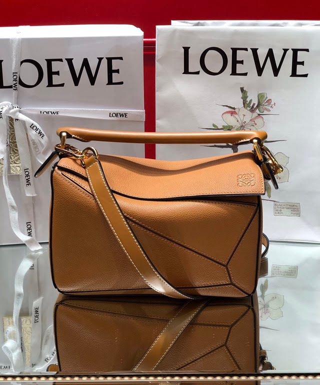LOEWE經典爆款包包 羅意威小號Puzzle拼接手提斜挎包 10172  tcl1205