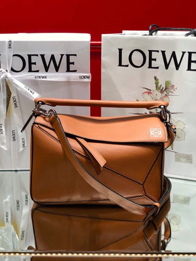 LOEWE經典爆款包包 羅意威小號Puzzle拼接手提斜挎包 10172  tcl1206