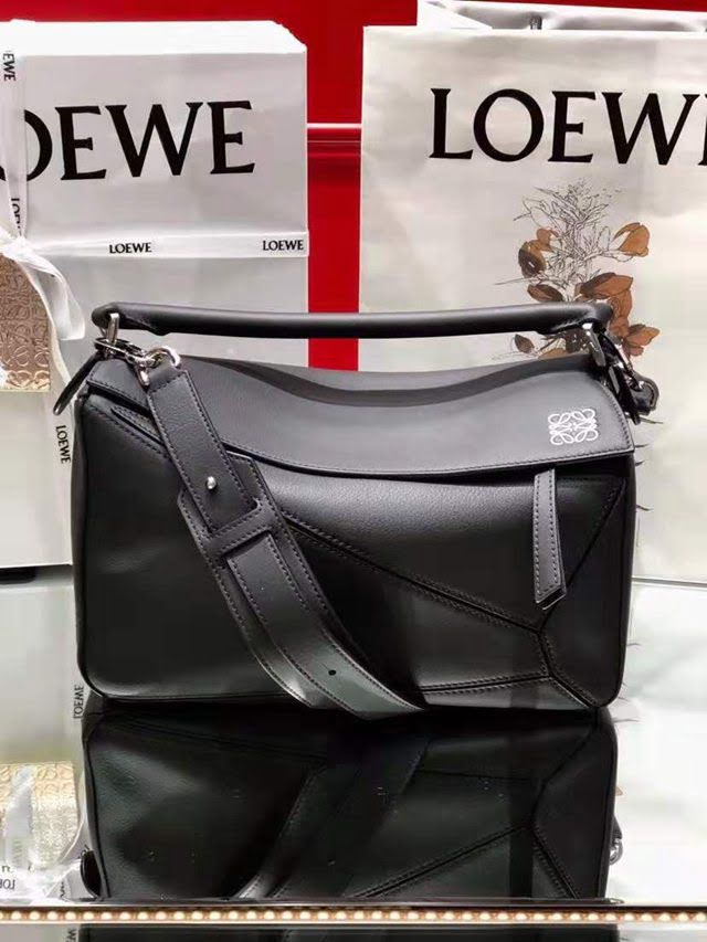 LOEWE經典爆款包包 羅意威中號Puzzle幾何拼接手提斜挎包 10171  tcl1318