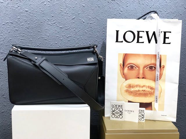 LOEWE男女同款包包 羅意威大號Puzzle拼接手提斜挎包 10170  tcl1430