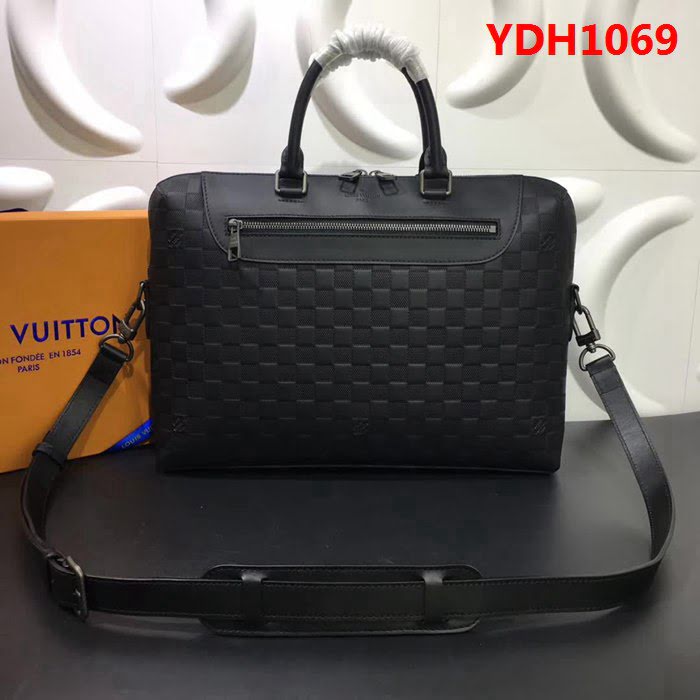 路易威登LV頂級原單N48261 皮革Porte-Documents Jour 公事包Damier Infini 皮革 YDH1069