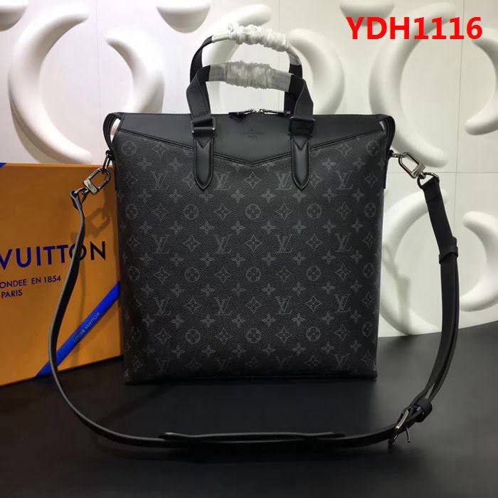 路易威登LV頂級原單M40567 TOTE EXPLORER 手提包 Eclipse Monogram帆布 YDH1116