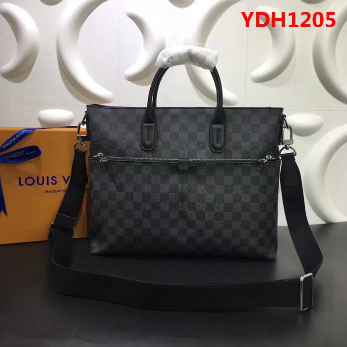 路易威登LV頂級原單N41564Monogram Macassar通勤手袋 Damier Graphite帆布 YDH1205