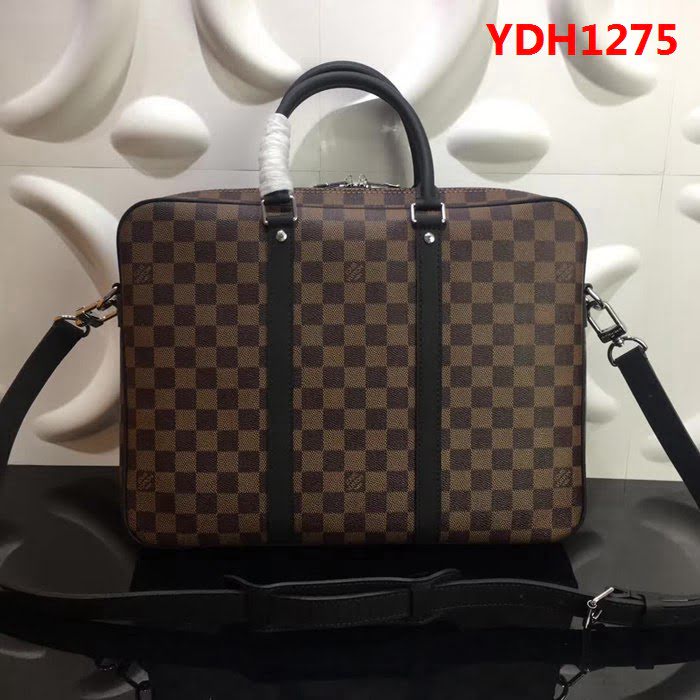 路易威登LV頂級原單 41478 啡格 Damier Graphite格紋帆布小號公事包 YDH1275