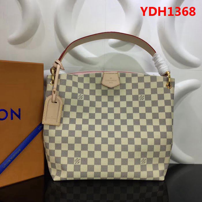路易威登LV頂級原單 M43701 白格原廠monogram帆布 購物包 YDH1368