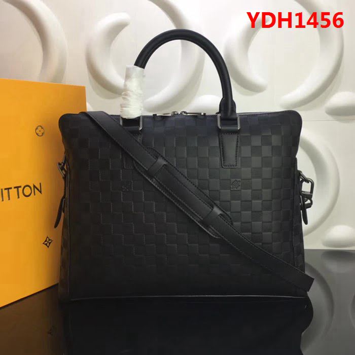 路易威登LV頂級原單 N41151 手提肩背公事包 Damier Infini牛皮 槍色五金 YDH1456