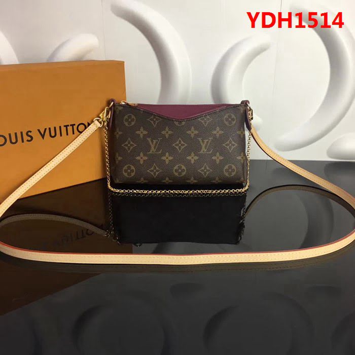 路易威登LV頂級原單 M41638紫紅 PALLAS CLUTH 多功能包袋 YDH1514