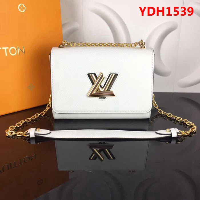 路易威登LV頂級原單M50282白色金扣TwistTwist手袋 肩背斜挎鏈條包 YDH1539