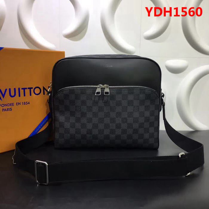 路易威登LV頂級原單 N41409 DAYTON中號經典商務記者包 Damier Graphite塗層帆布 YDH1560