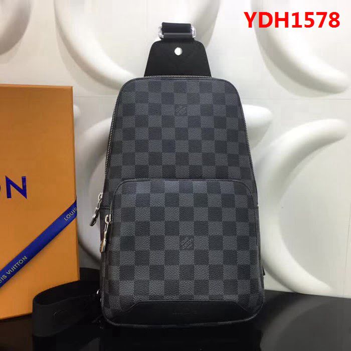 路易威登LV頂級原單N41719 AVENUE LV單肩包 銀色金屬配飾 YDH1578