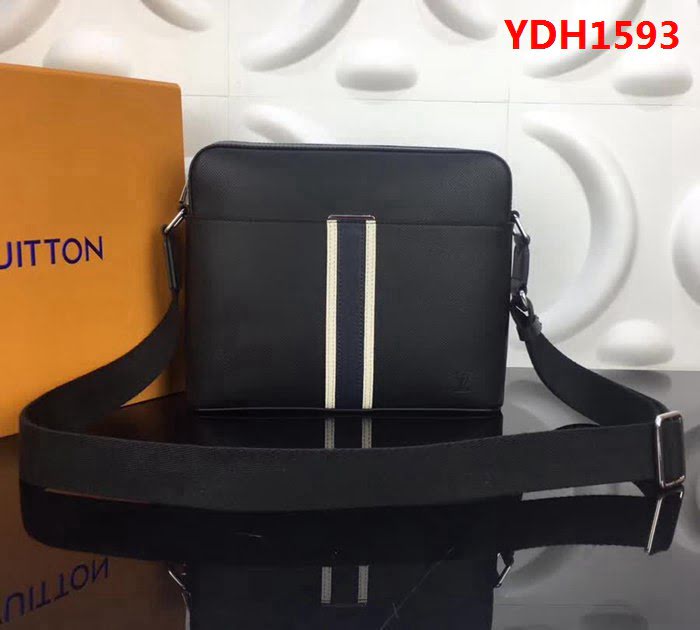 路易威登LV頂級原單M34411ANTON MESSENGER 小號手袋 飾LV品牌標識 Taiga牛皮 YDH1593