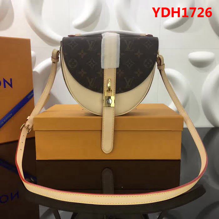 路易威登LV頂級原單 2018新品CHANTILLY LOCK 手袋M43590老花/杏皮 YDH1726