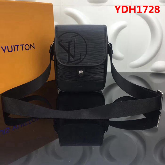 路易威登LV頂級原單M53497黑色 MESSENGER 小號斜跨郵差包 Epi牛皮 YDH1728