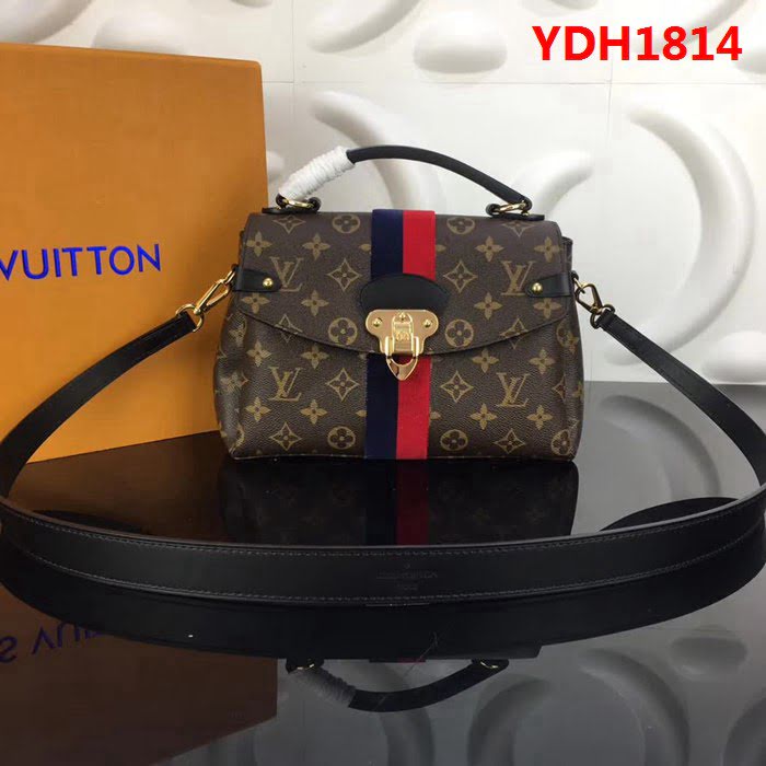 路易威登LV頂級原單M43779單手柄Georges BB藍簇絨條紋包 YDH1814