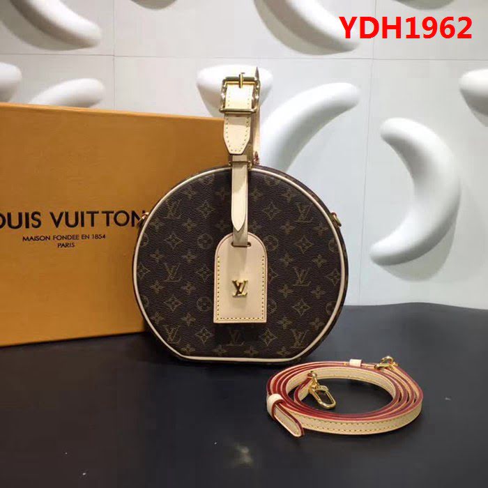 路易威登LV頂級原單PETITE BOITE CHAPEAU手袋M43510款秀款圓形小木箱 YDH1962