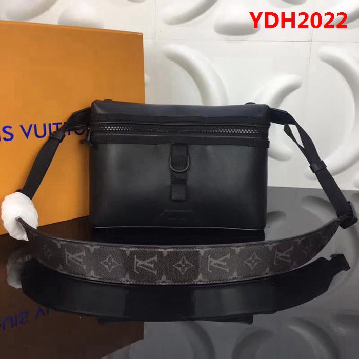 路易威登LV頂級原單2018秋冬新款M52176 Dark Messenger小號Infinity小牛皮郵差包 YDH2022