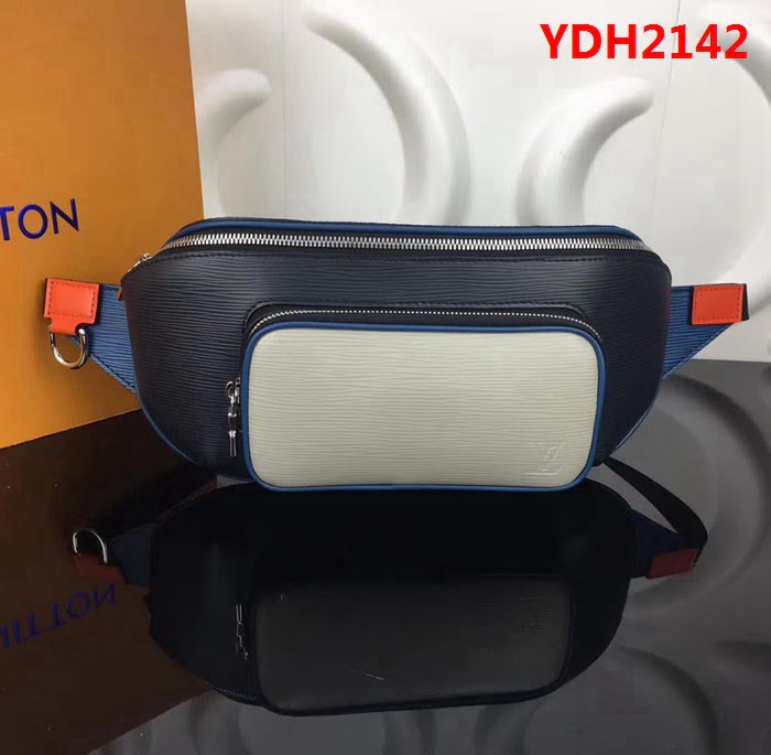 路易威登LV頂級原單 M51464 黑格 BUMBAG 腰包 Epi牛皮搭配Damier Graphite塗層帆布 YDH2142