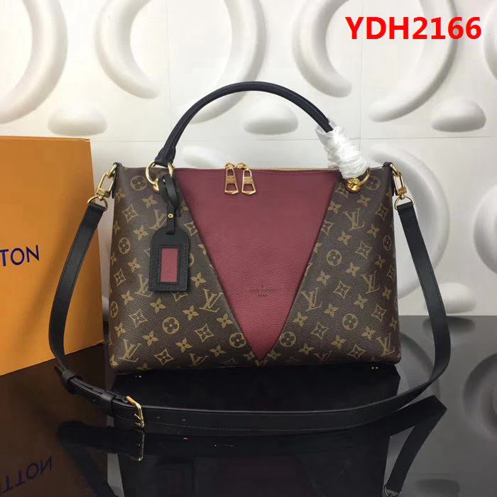路易威登LV頂級原單 M43951牛皮V形V Tote MM手提肩背包 YDH2166