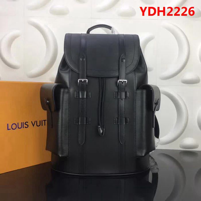 路易威登LV頂級原單M50159 Christopher 小號雙肩包銀色黃銅裝飾 YDH2226