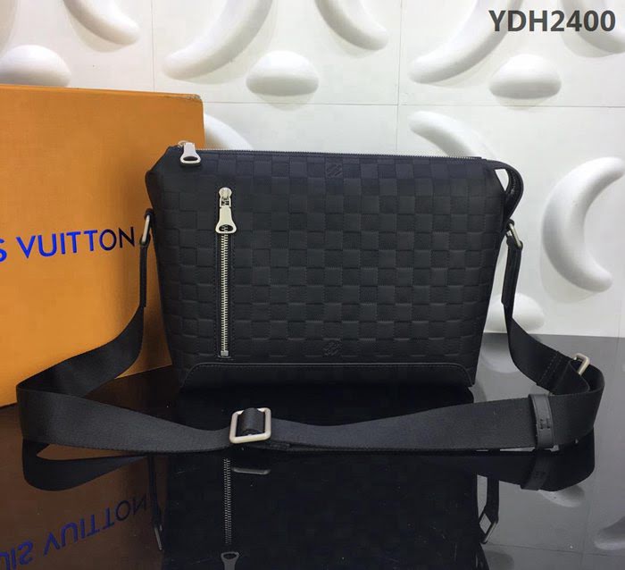 路易威登LV 頂級原單 N42416 小號郵差包 Damier Infini格紋牛皮 男款斜挎包  YDH2400