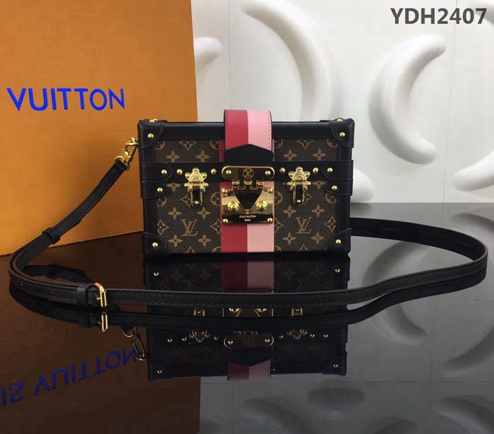 路易威登LV 頂級原單 經典個性化旅行箱 Petite Malle手袋 Monogram帆布配皮 可單肩斜挎 M43872  YDH2407
