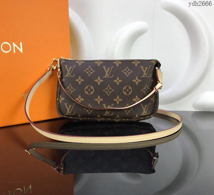 路易威登LV女包 頂級原單 M51980 MINI POCHETTE ACCESSORIES 大號手袋 可手拿可手提 單肩斜挎 萬能手袋  ydh2666