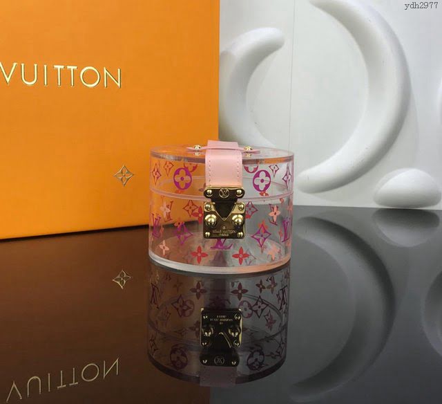 LV女包 GI0203有機玻璃 路易威登裝飾盒 LV珠寶盒 LV化妝袋 LV手提包  ydh2977