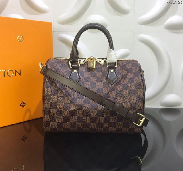 LV女包 N41368 路易威登Speedy 25手袋 LV女手提包 LV女手腕包 LV單肩斜挎包  ydh3024