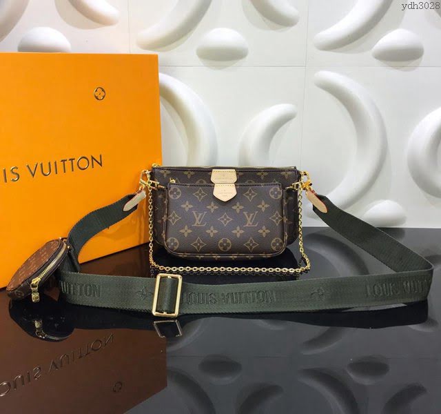 LV女包 M44823 路易威登Favorite 三件套手袋 LV單肩斜挎包 LV老花包  ydh3028
