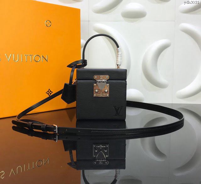 LV女包 M52703 路易威登Cube手袋 Epi皮革 LV女手提包 LV盒子包 LV斜挎女包  ydh3031