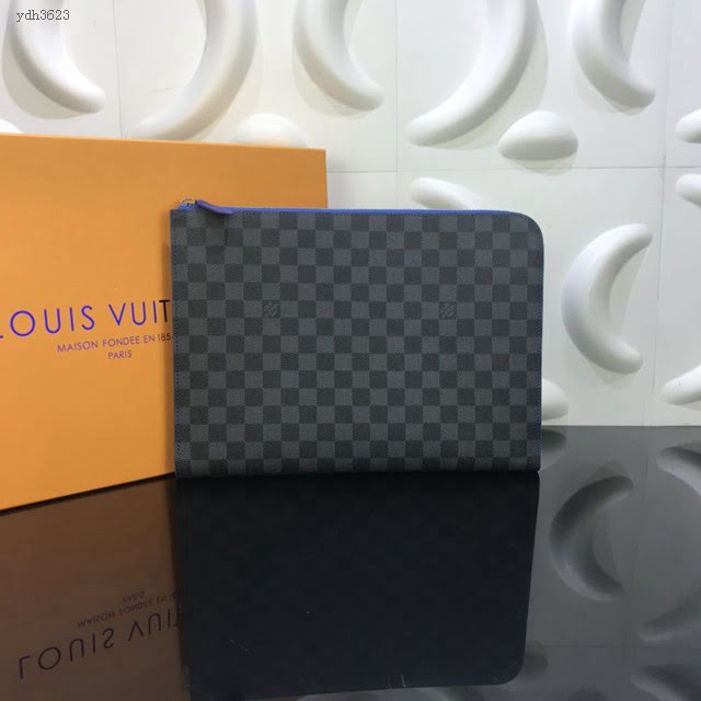 LV包包 LV新款手包 N64032 路易威登Pochette Jour大號手袋 LV棋盤格收納包  ydh3623