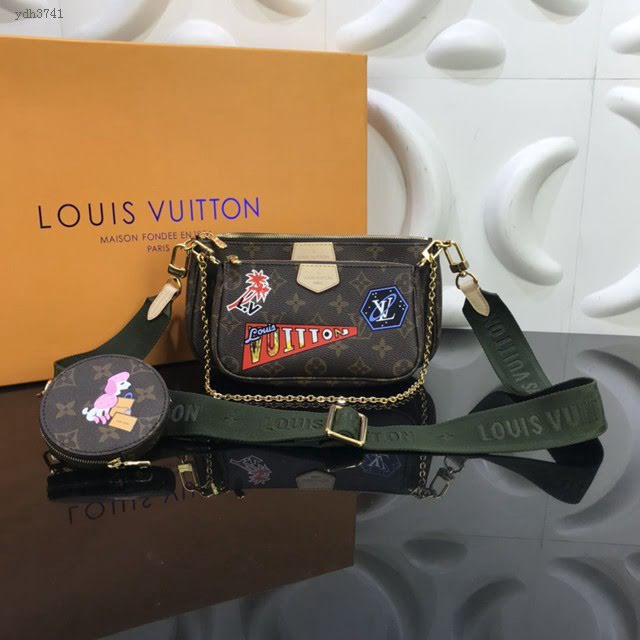 LV包包 LV新款女包 M44823 Multi Pochette Accessoires手袋 LV新款三合一女士斜挎包  ydh3741
