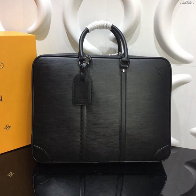 lv新款包包 路易威登Porte-Documents Voyage公事包 Epi皮革 lv時尚商務男士公事包 N40321  ydh3893