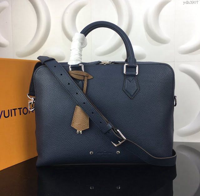 lv新款包包 路易威登Armand小號公事包 Taurillon皮革 lv手提肩背男士公事包  ydh3907