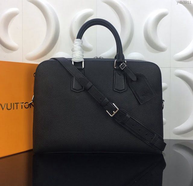 lv新款包包 路易威登Victor公事包 Taurillon皮革 lv手提肩背男士公事包 M41352  ydh3911