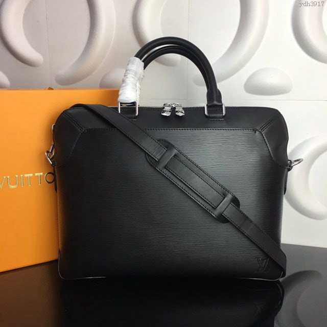 lv新款包包 路易威登Oliver BRIEFCASE公事包 Epi皮革 lv手提肩背男士公事包 M51689  ydh3917