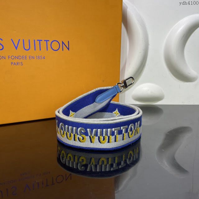 LOUIS VUITTON專櫃新款肩帶 路易威登品牌標識織紋花卉兩面肩帶 LV字母拼接肩帶 J02505  ydh4100