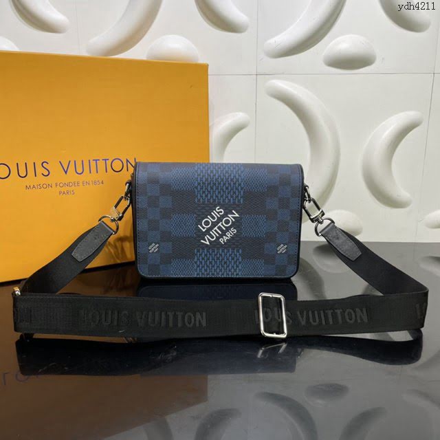 Louis Vuitton新款男包 路易威登Studio邮差包单肩包 LV男士斜挎包  ydh4211