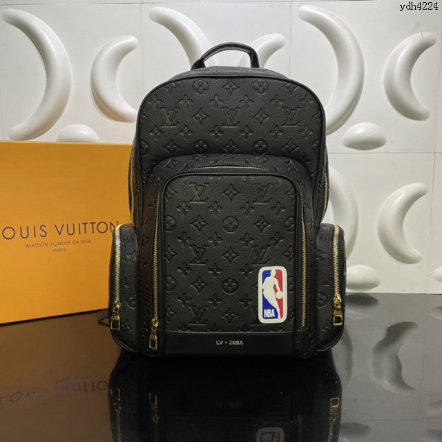 LV專櫃新款女包 路易威登Basketball雙肩包 M57972 LV籃球粒面皮革男士後背包  ydh4224