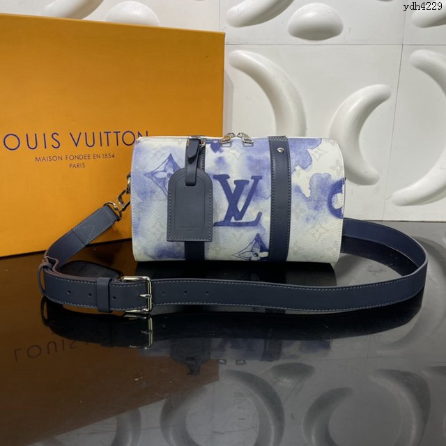 LV專櫃新款男包 路易威登City Keepall手袋 M45757 LV男士單肩斜挎包  ydh4229
