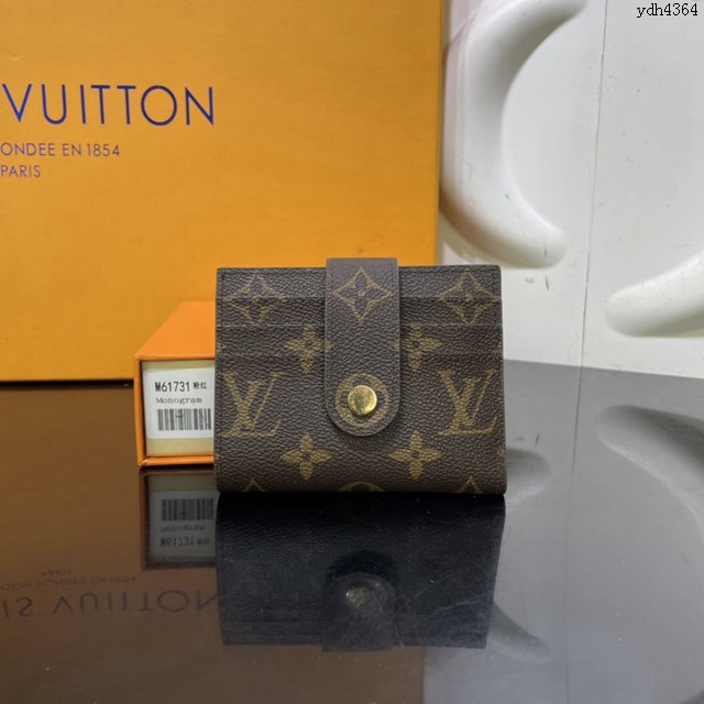 LV專櫃新款卡包 路易威登老花卡夾零錢包 M61731 LV多功能卡包  ydh4364